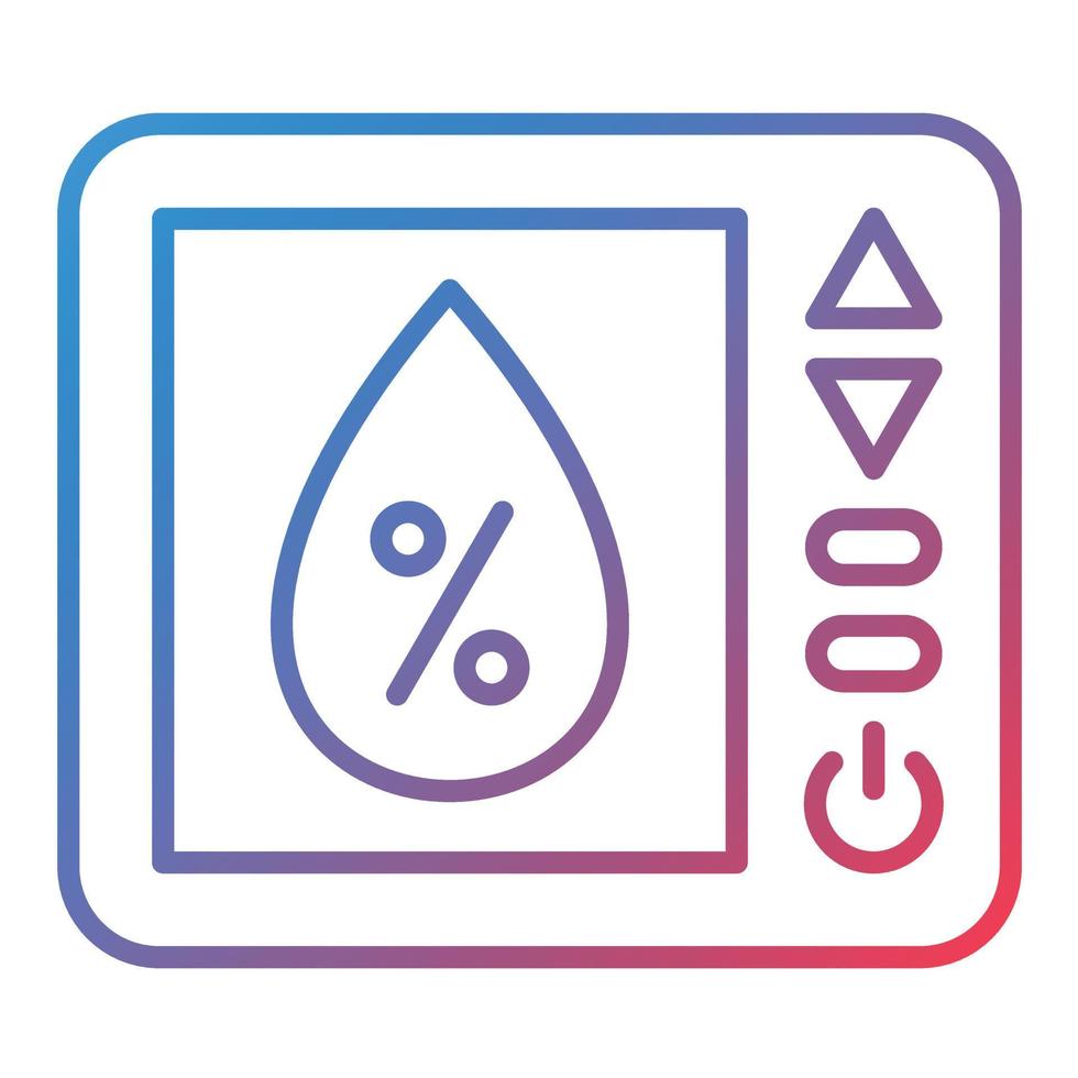 Humidity Sensor Line Gradient Icon vector