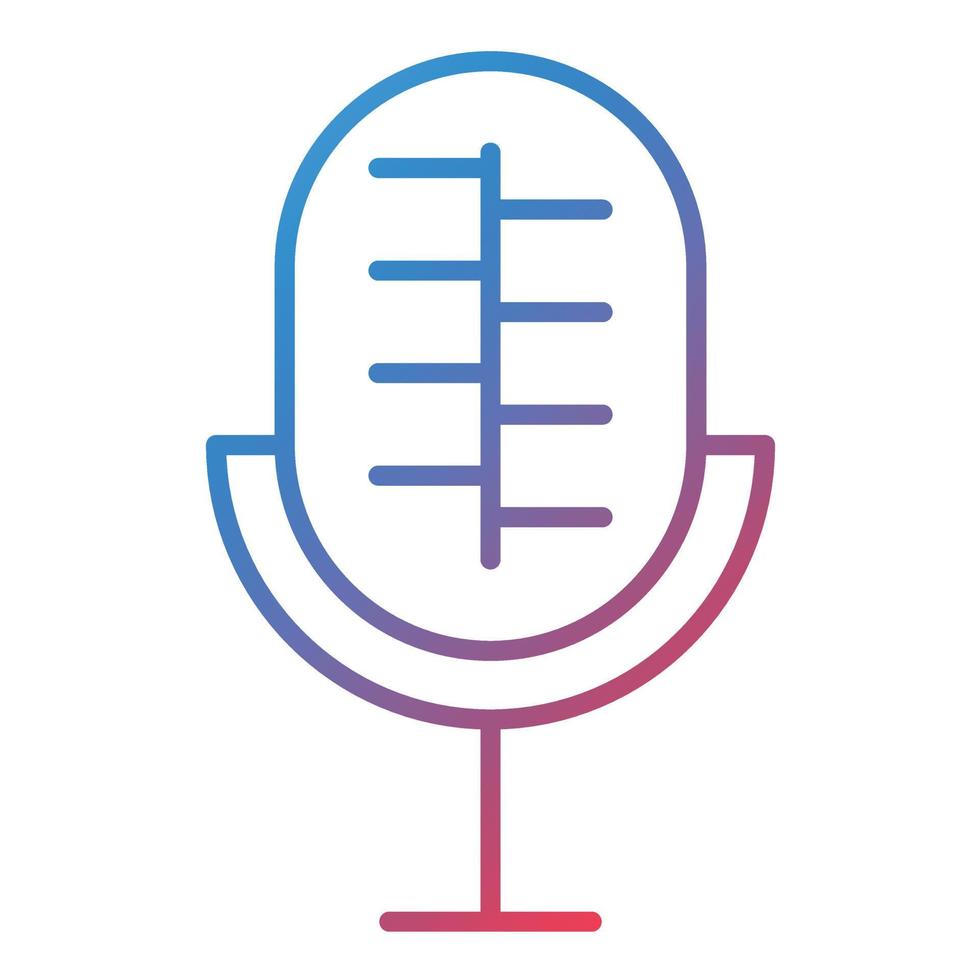 Voice Recorder Line Gradient Icon vector