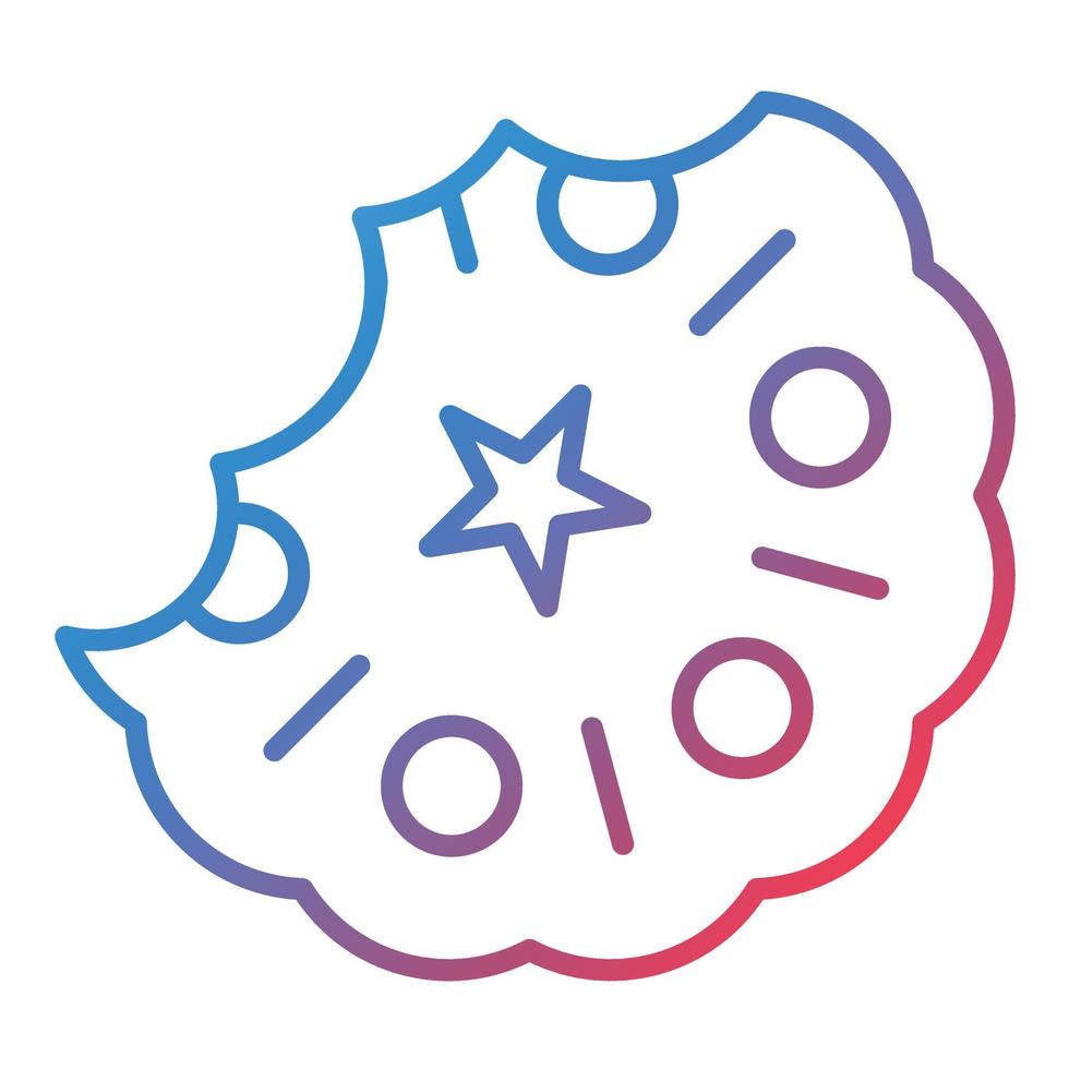 Cookie Line Gradient Icon vector