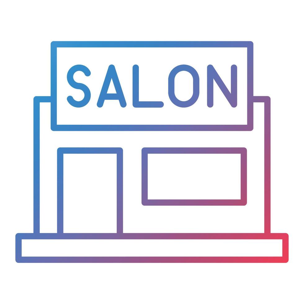 Saloon Line Gradient Icon vector