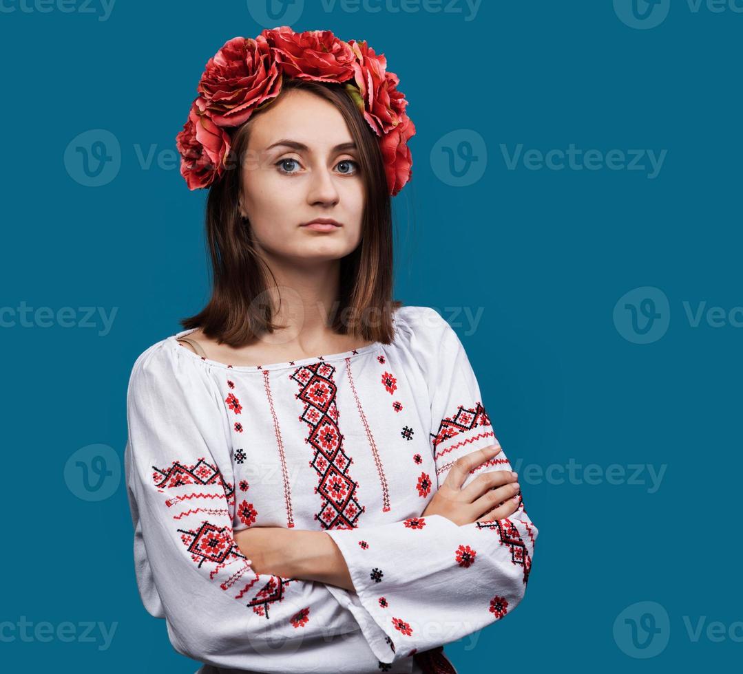 young girl in the Ukrainian national suit photo