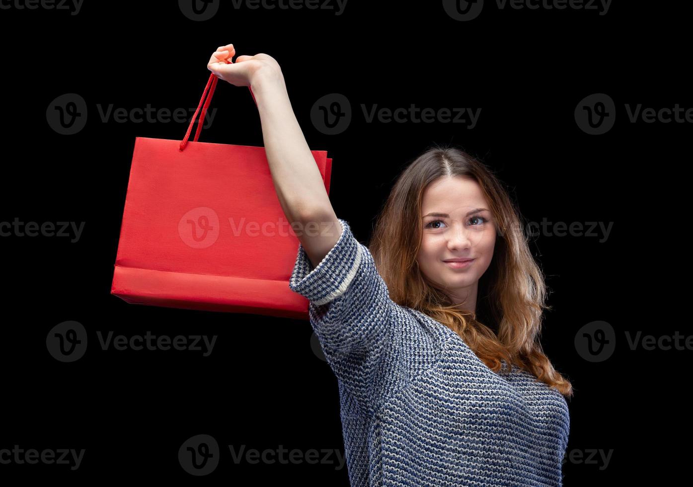 Young pretty girl with shopping bags photo