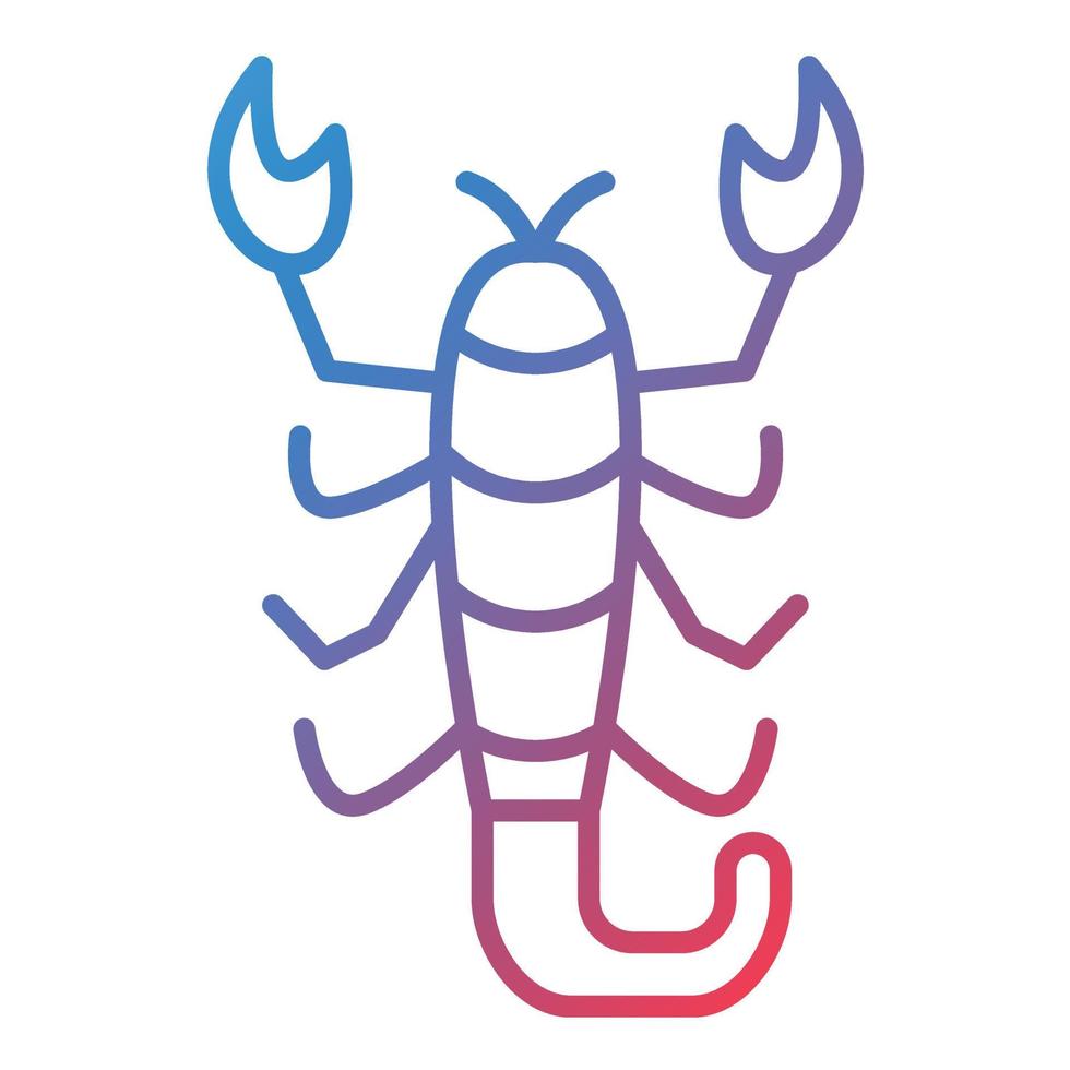 Scorpion Line Gradient Icon vector