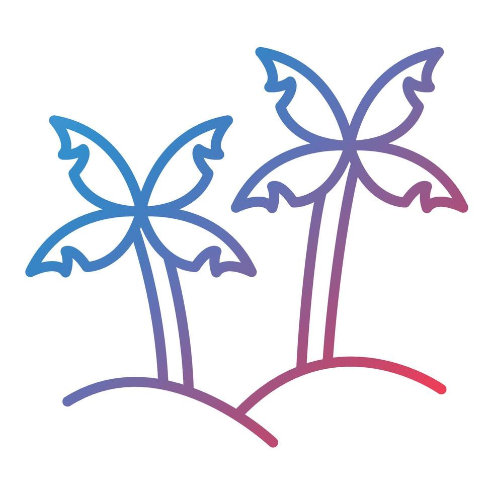 Desert Oasis Line Gradient Icon vector