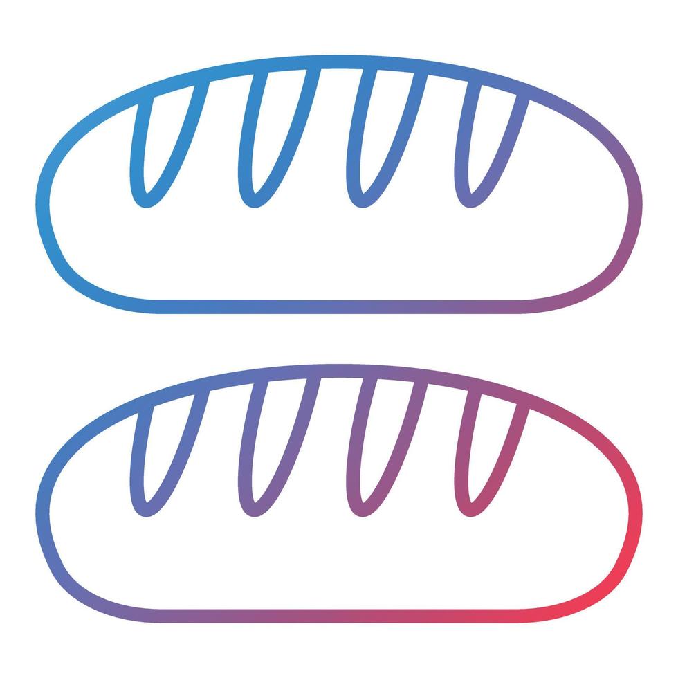 Loaf Line Gradient Icon vector