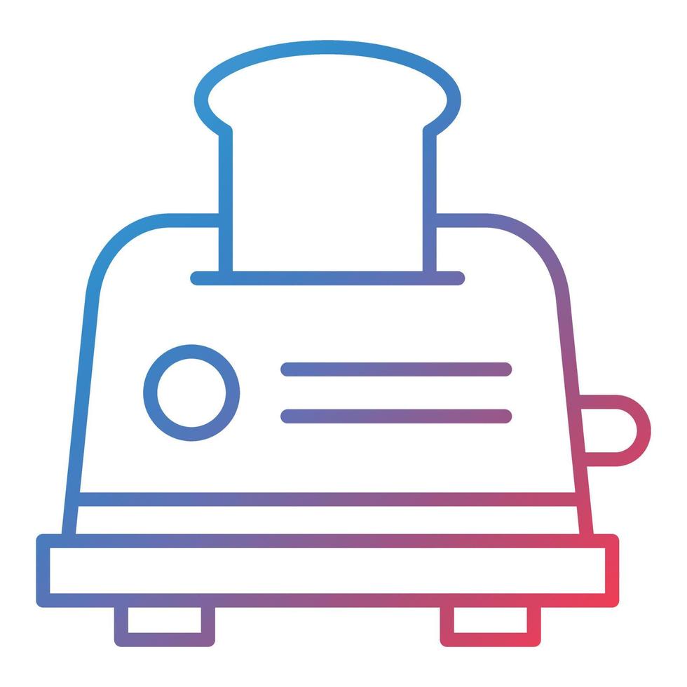 Toaster Line Gradient Icon vector