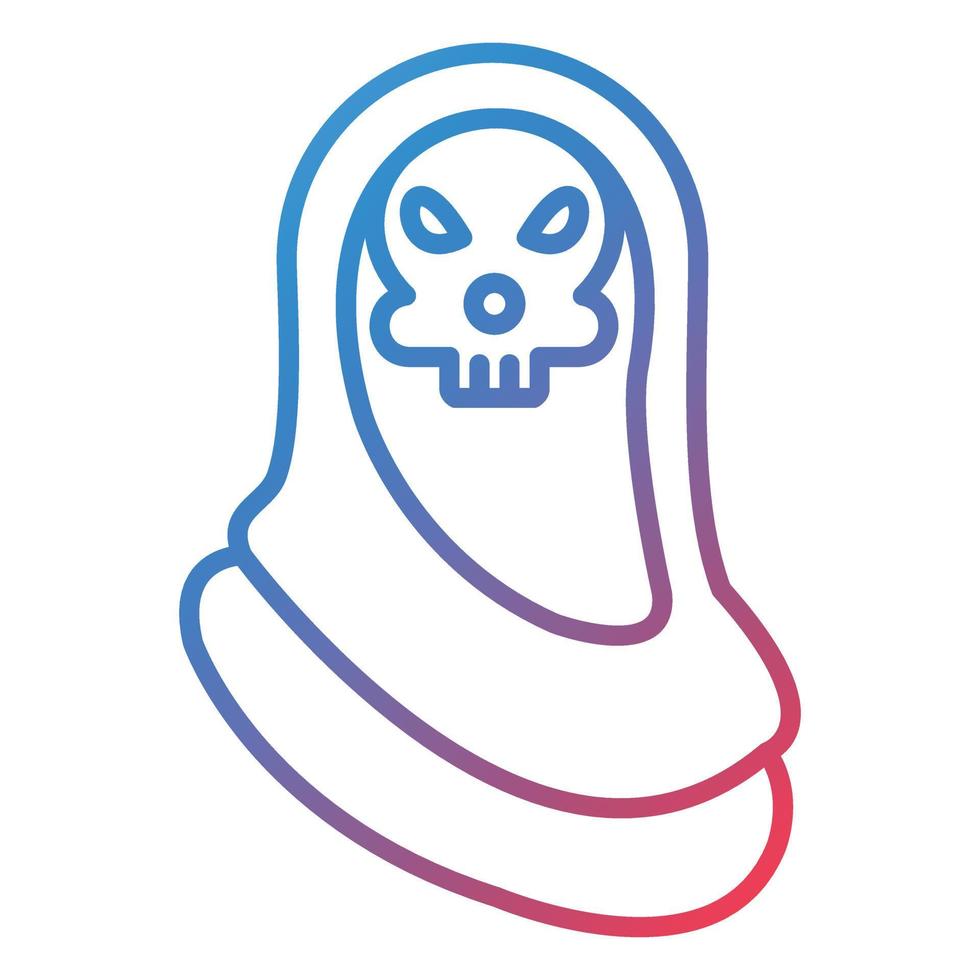 Grim Reaper Line Gradient Icon vector