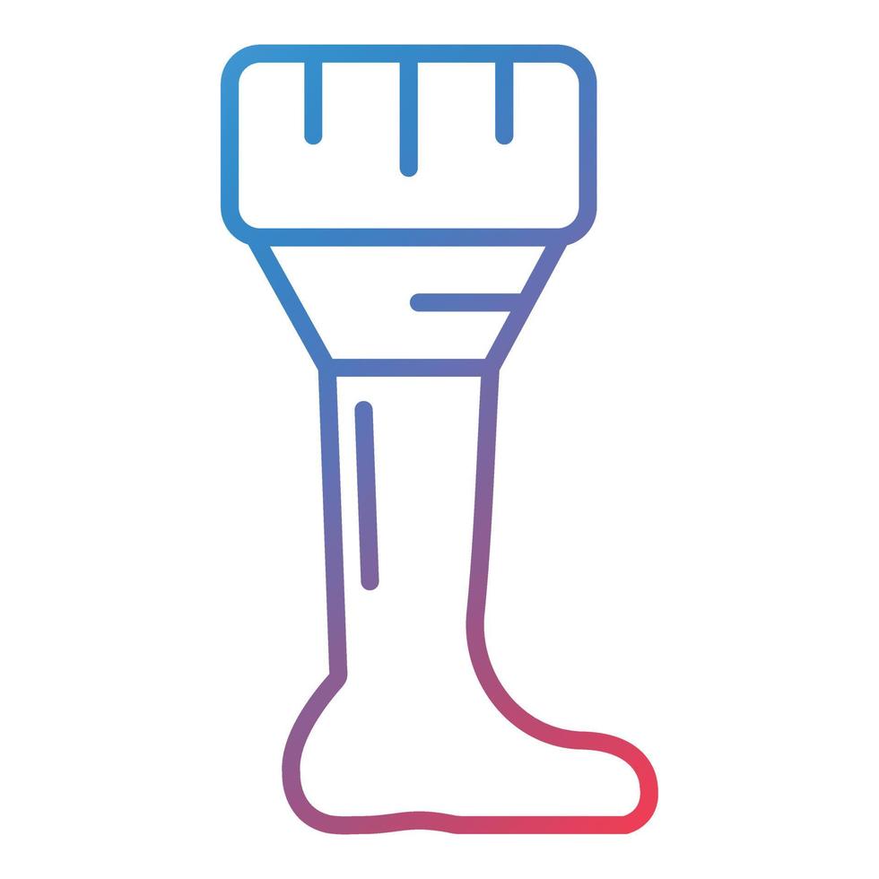 Pegleg Line Gradient Icon vector