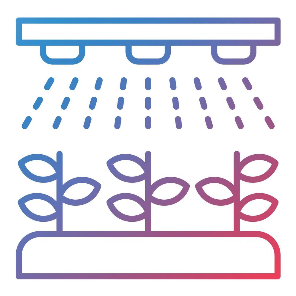 Irrigation Line Gradient Icon vector