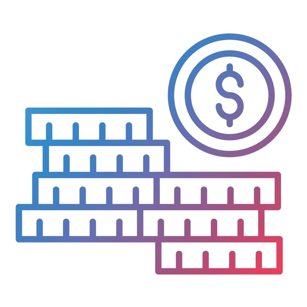 Inflation Graph Line Gradient Icon vector