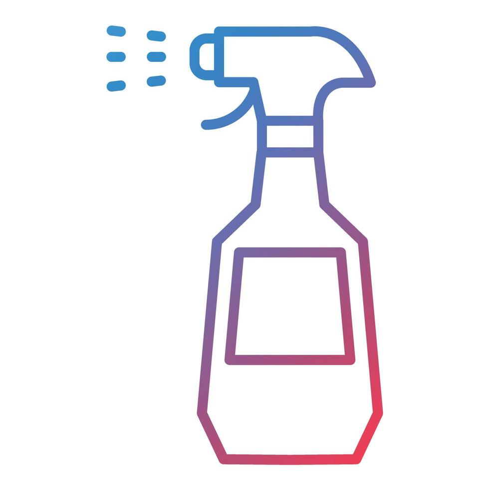 Cleaning Spray Line Gradient Icon vector