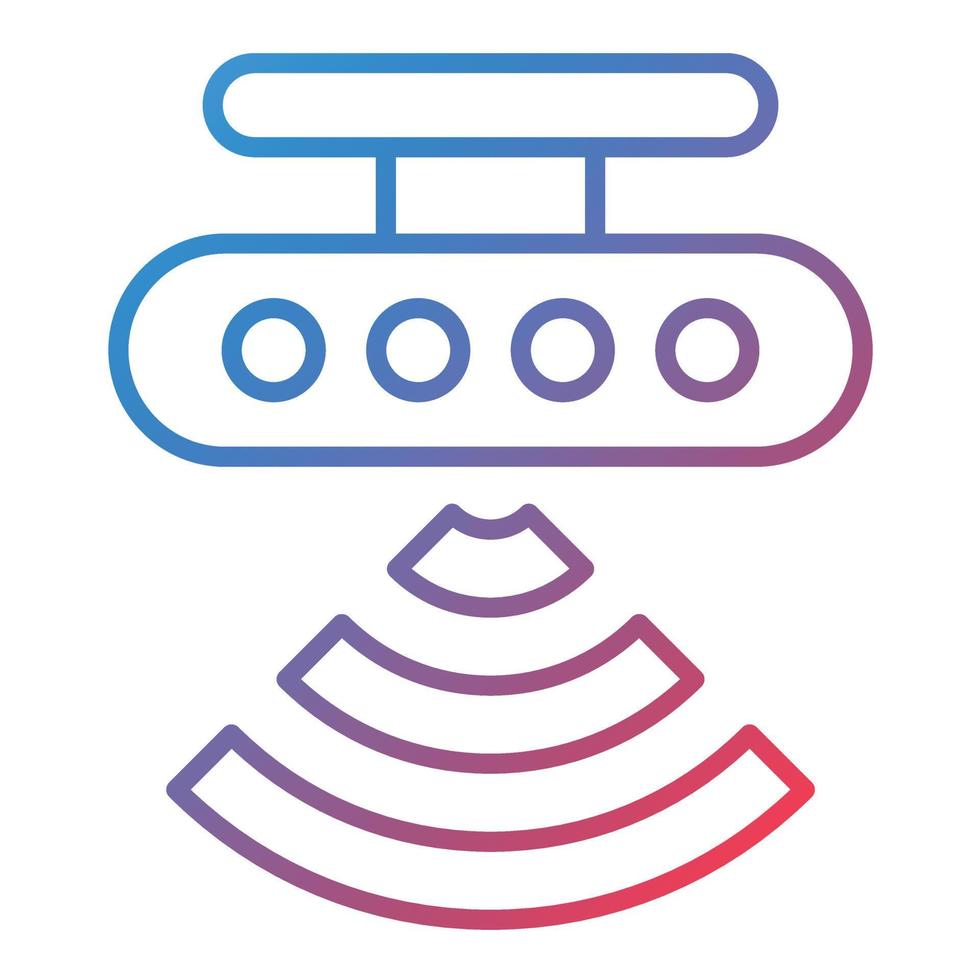 Motion Sensor Line Gradient Icon vector