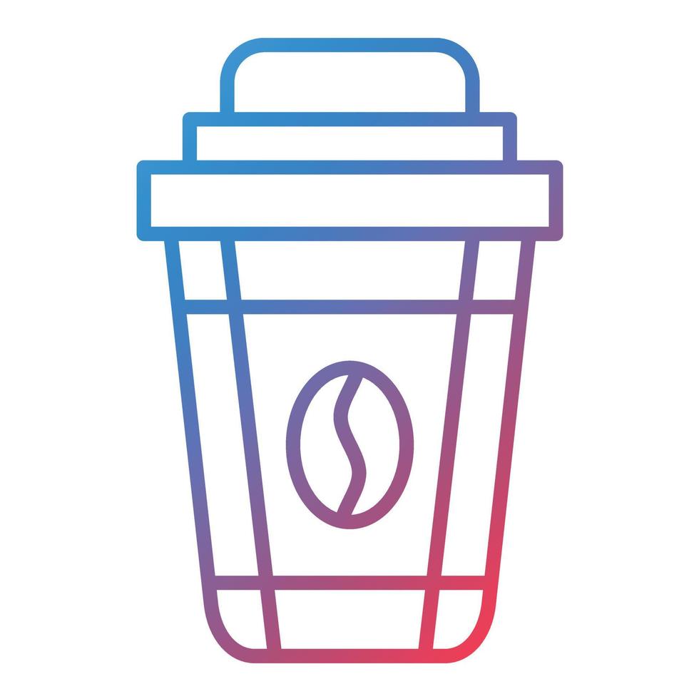 Coffee Cup Line Gradient Icon vector