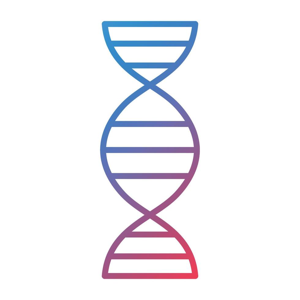 DNA Line Gradient Icon vector