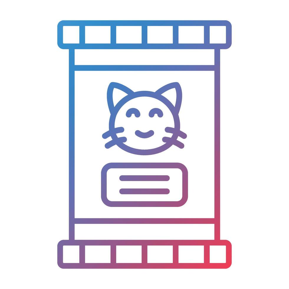 Cat Food Line Gradient Icon vector