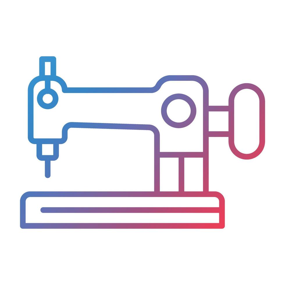 Sewing Machine Line Gradient Icon vector