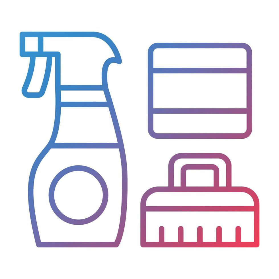 Cleaning Line Gradient Icon vector