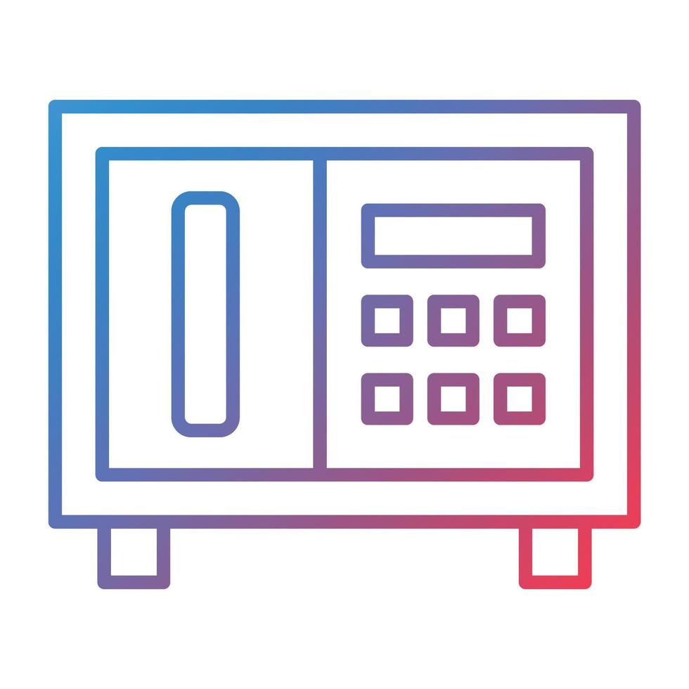 Safe Box Line Gradient Icon vector