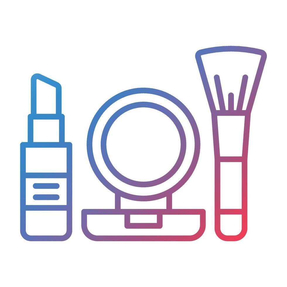 Make Up Line Gradient Icon vector