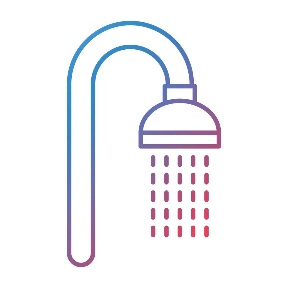 Shower Line Gradient Icon vector