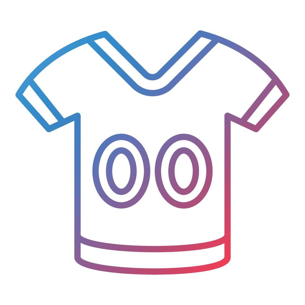 Football Jersey Line Gradient Icon vector