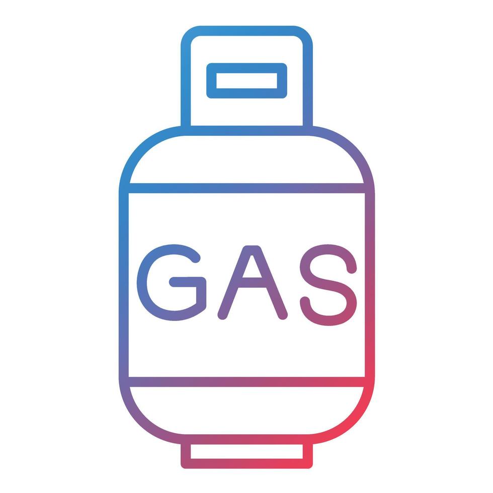 Gas Cylinders Line Gradient Icon vector