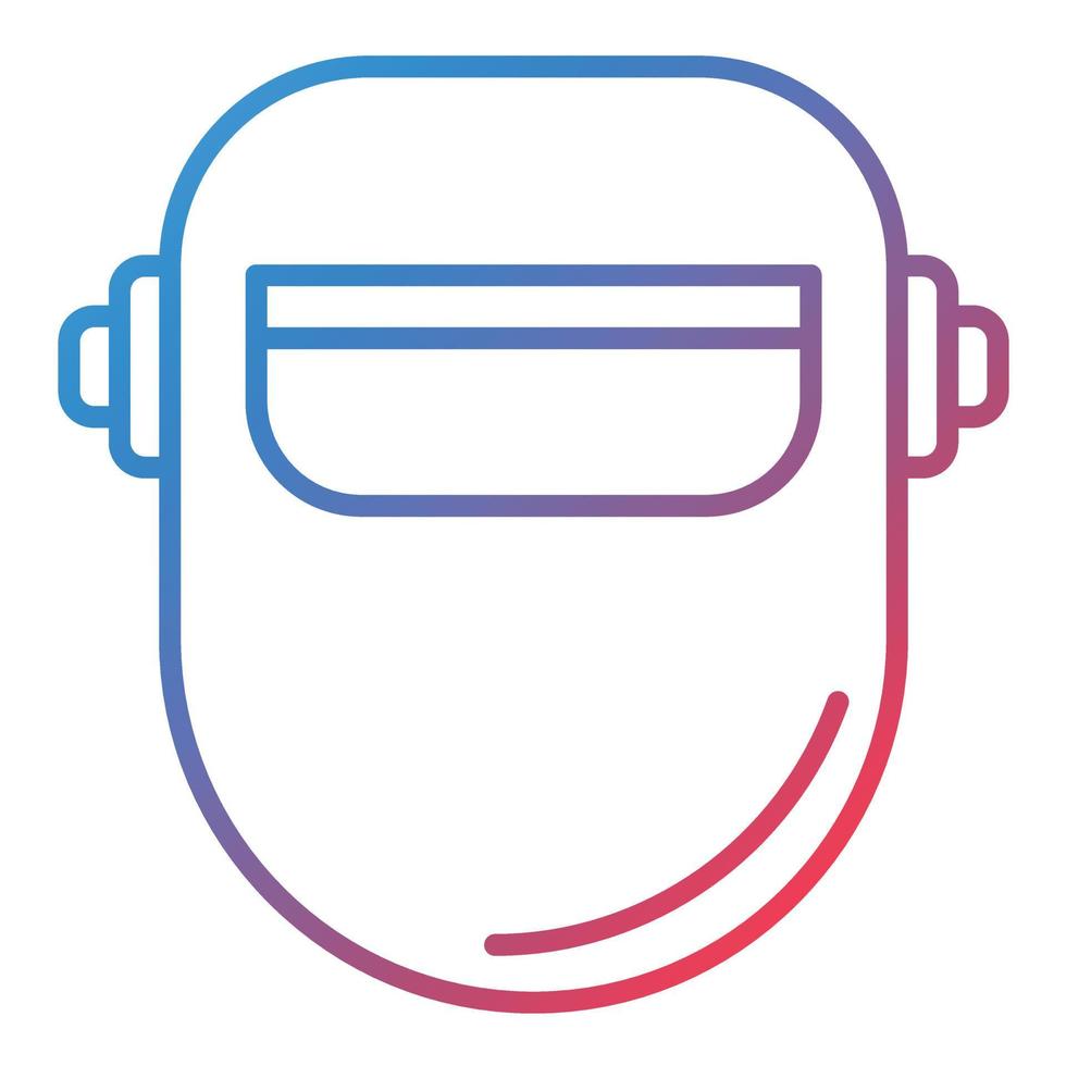 Welding Mask Line Gradient Icon vector