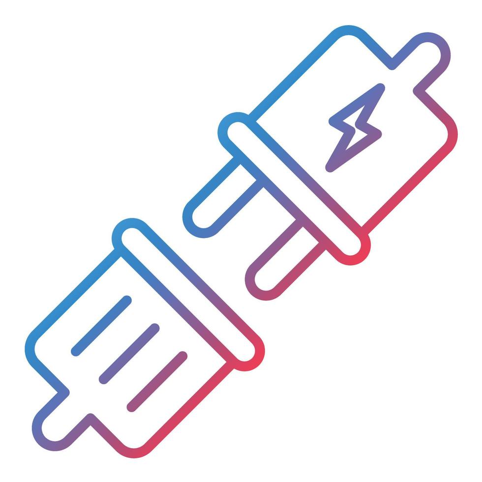 Disconnect Switch Line Gradient Icon vector
