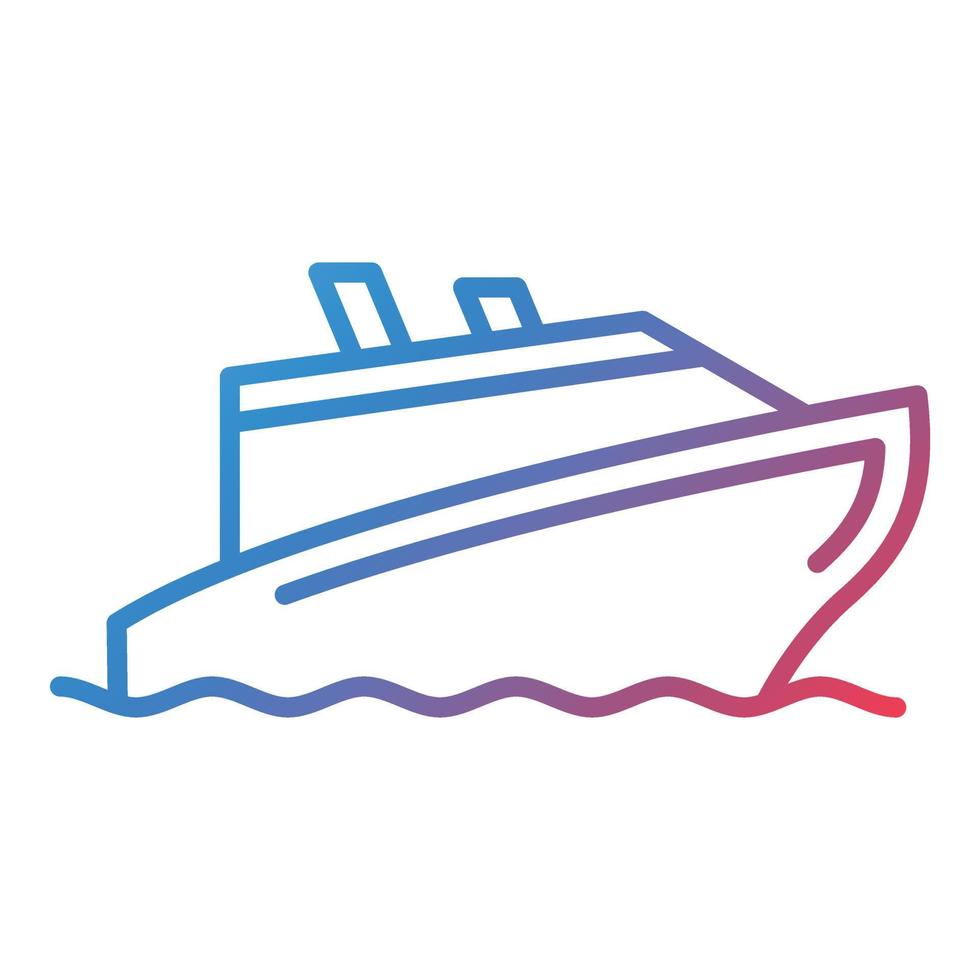 Yachting Line Gradient Icon vector