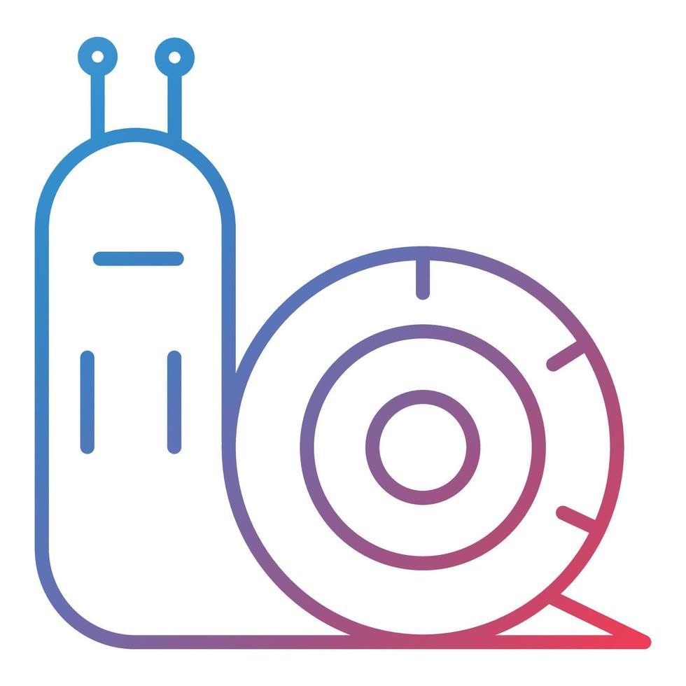Snail Line Gradient Icon vector