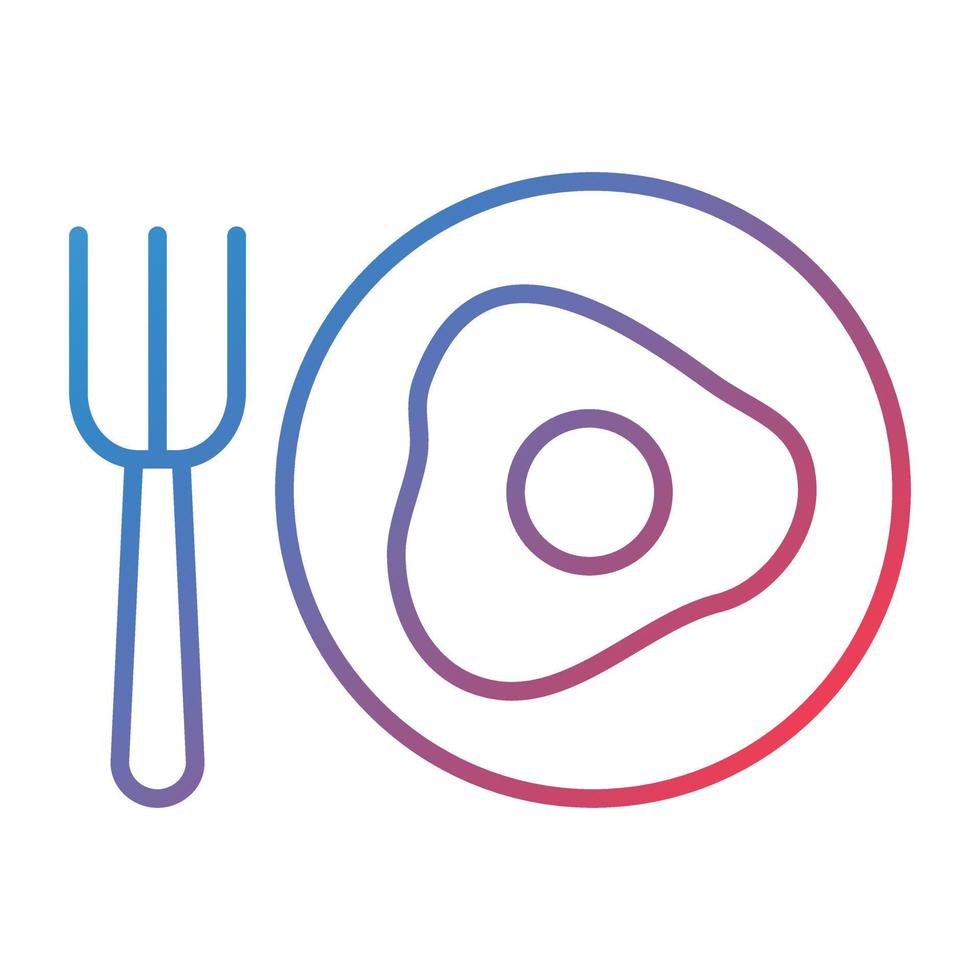 Breakfast Line Gradient Icon vector