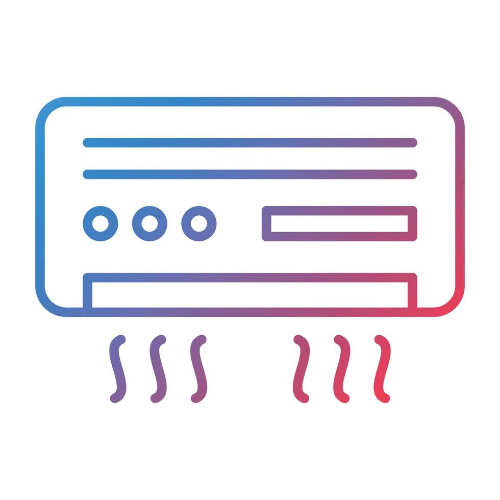 Air Conditioner Line Gradient Icon vector