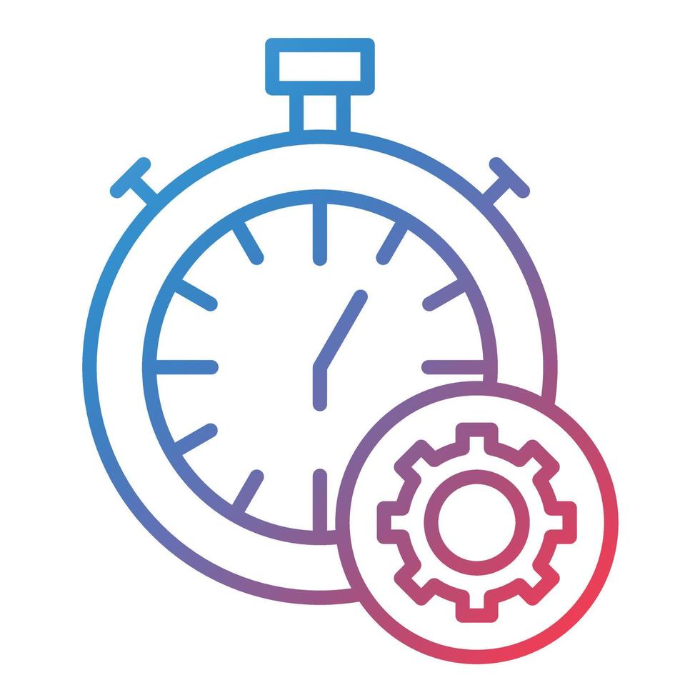 Time Management Line Gradient Icon vector