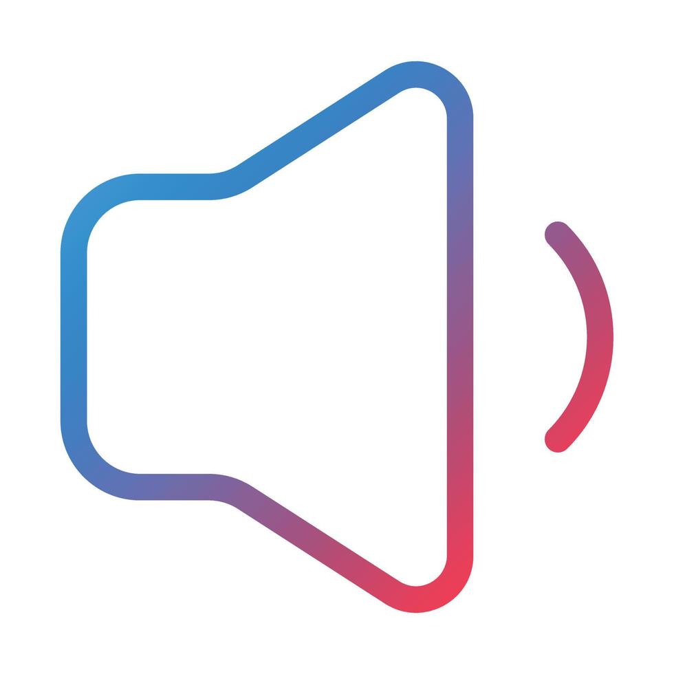 Volume Down Line Gradient Icon vector