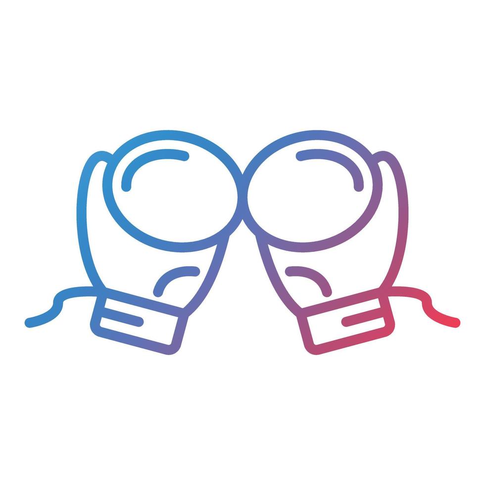 Boxing Gloves Line Gradient Icon vector