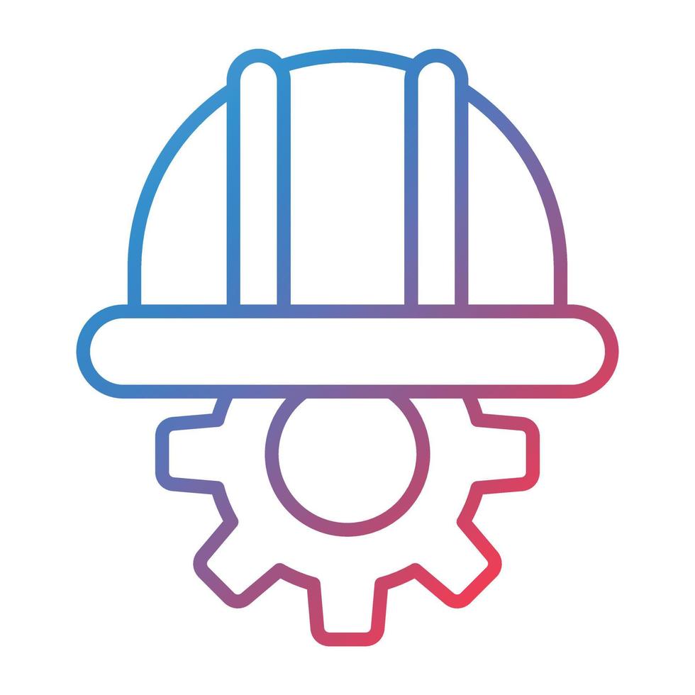 Automated Engineering Line Gradient Icon vector