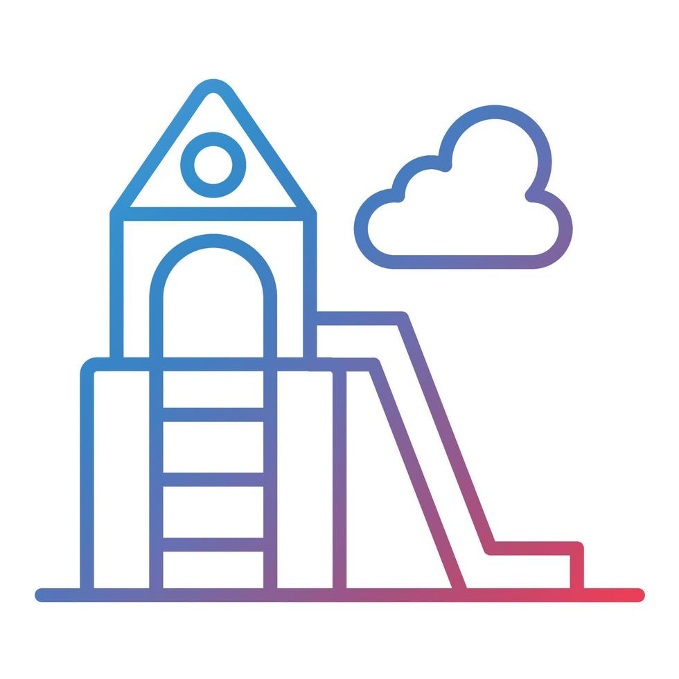 Playground Line Gradient Icon vector