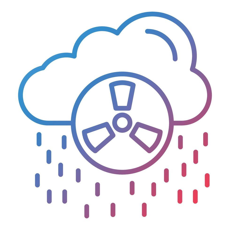 Acid Rain Line Gradient Icon vector