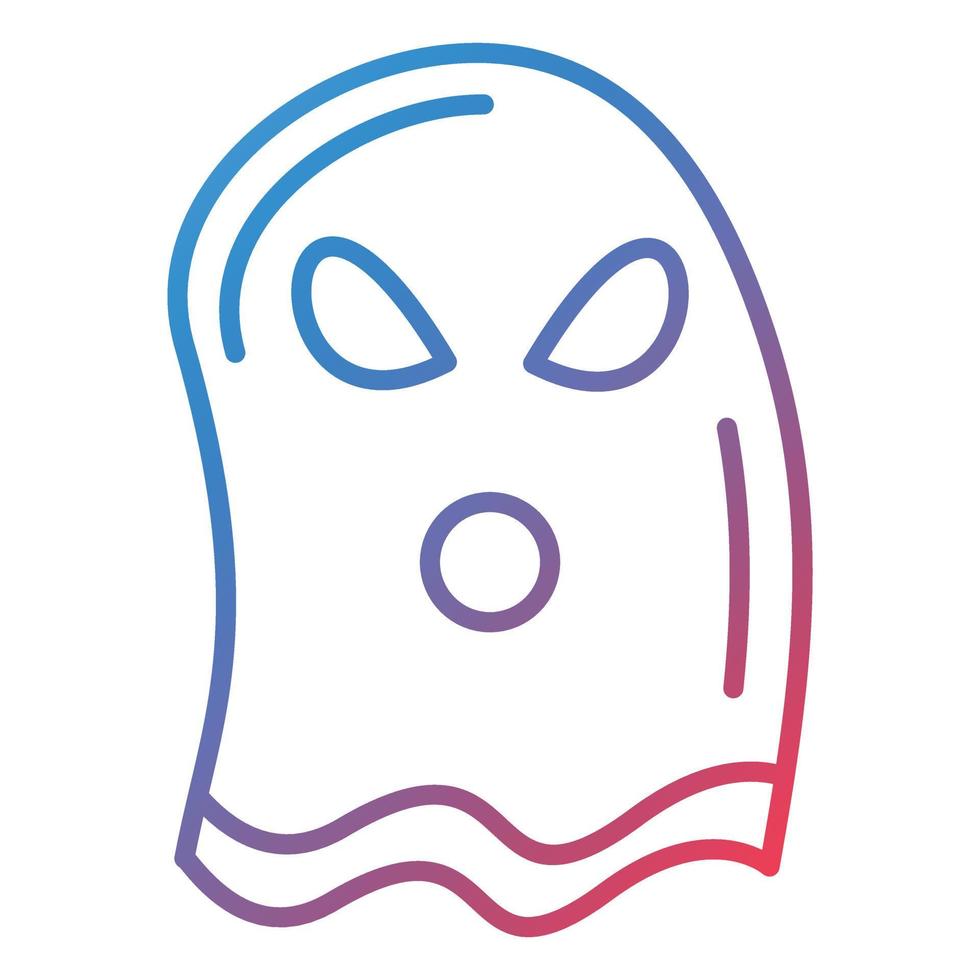 icono de degradado de línea fantasma vector