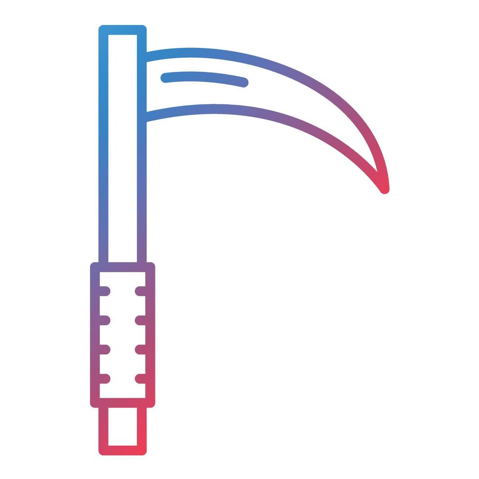 Scythe Line Gradient Icon vector