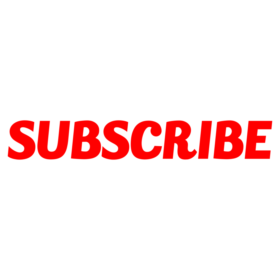 Subscribe Text Lettering on Transparent Background png