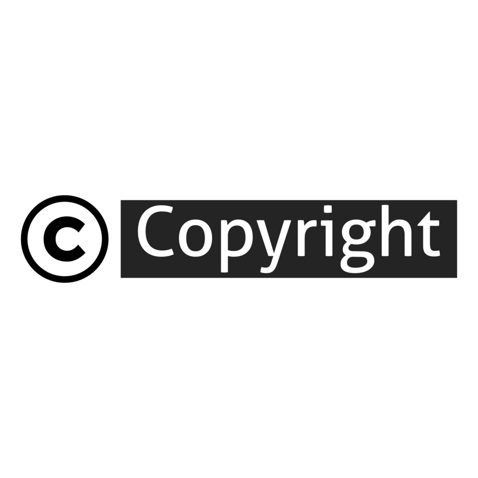 Copyright symbol icon on Transparent background png