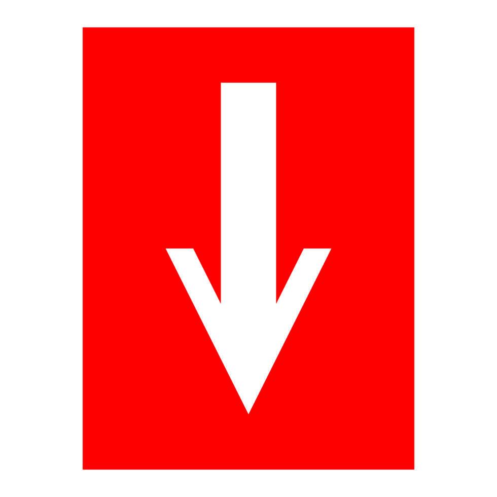 Directional Arrow on Transparent Background png