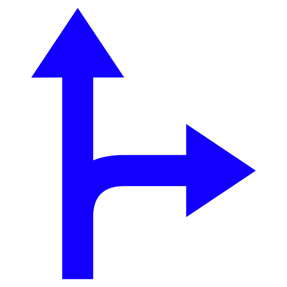Two Way Arrow Sign on Transparent Background png