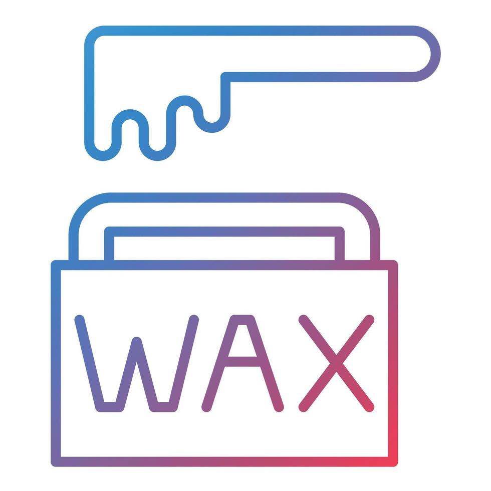 Wax Line Gradient Icon vector