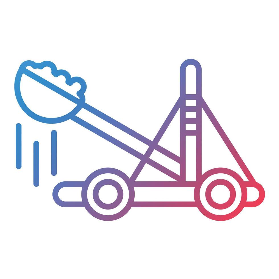 Catapult Line Gradient Icon vector