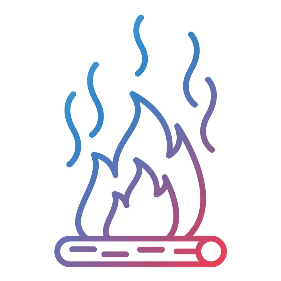 Fire Pollution Line Gradient Icon vector