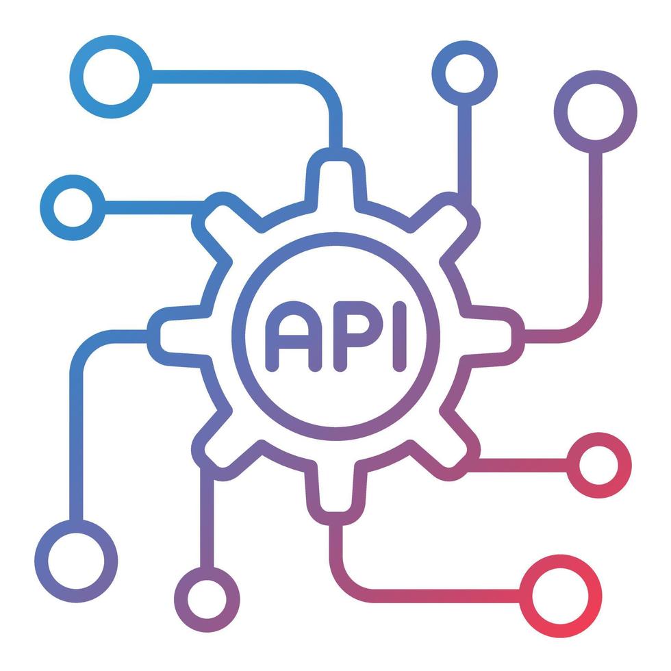 API Line Gradient Icon 18721177 Vector Art at Vecteezy