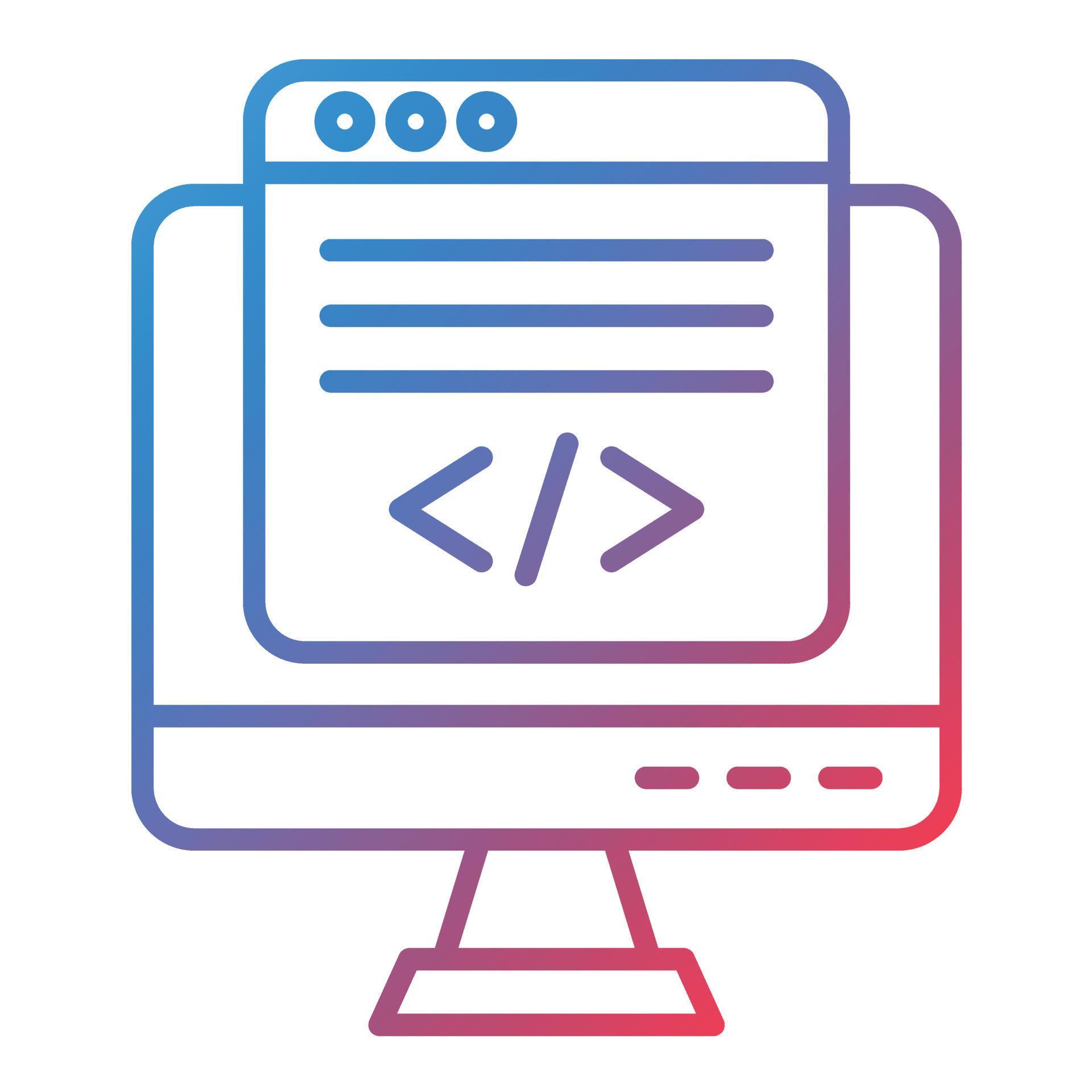 Web Development Line Gradient Icon 18721183 Vector Art at Vecteezy
