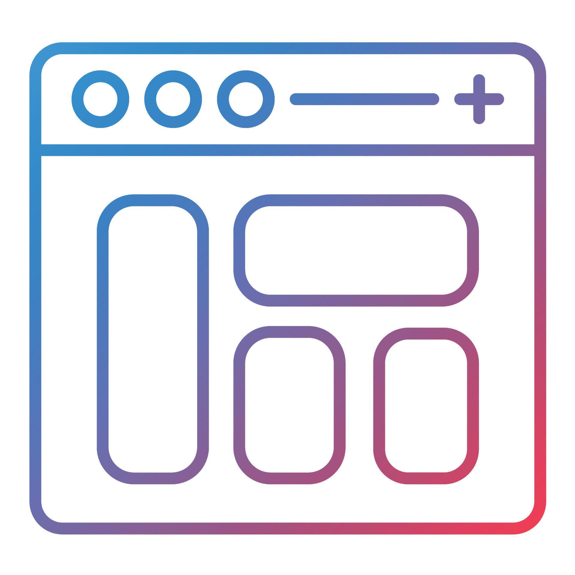 Website Layout Line Gradient Icon 18721198 Vector Art at Vecteezy
